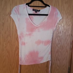Ruched Tie-Dye Tee